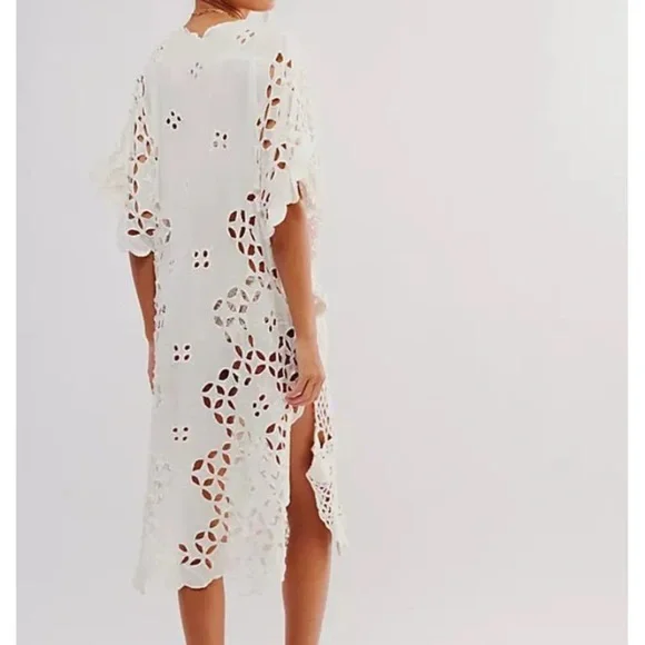 Free People Crochet Away Kaftan Size XS/S - Picture 5 of 16